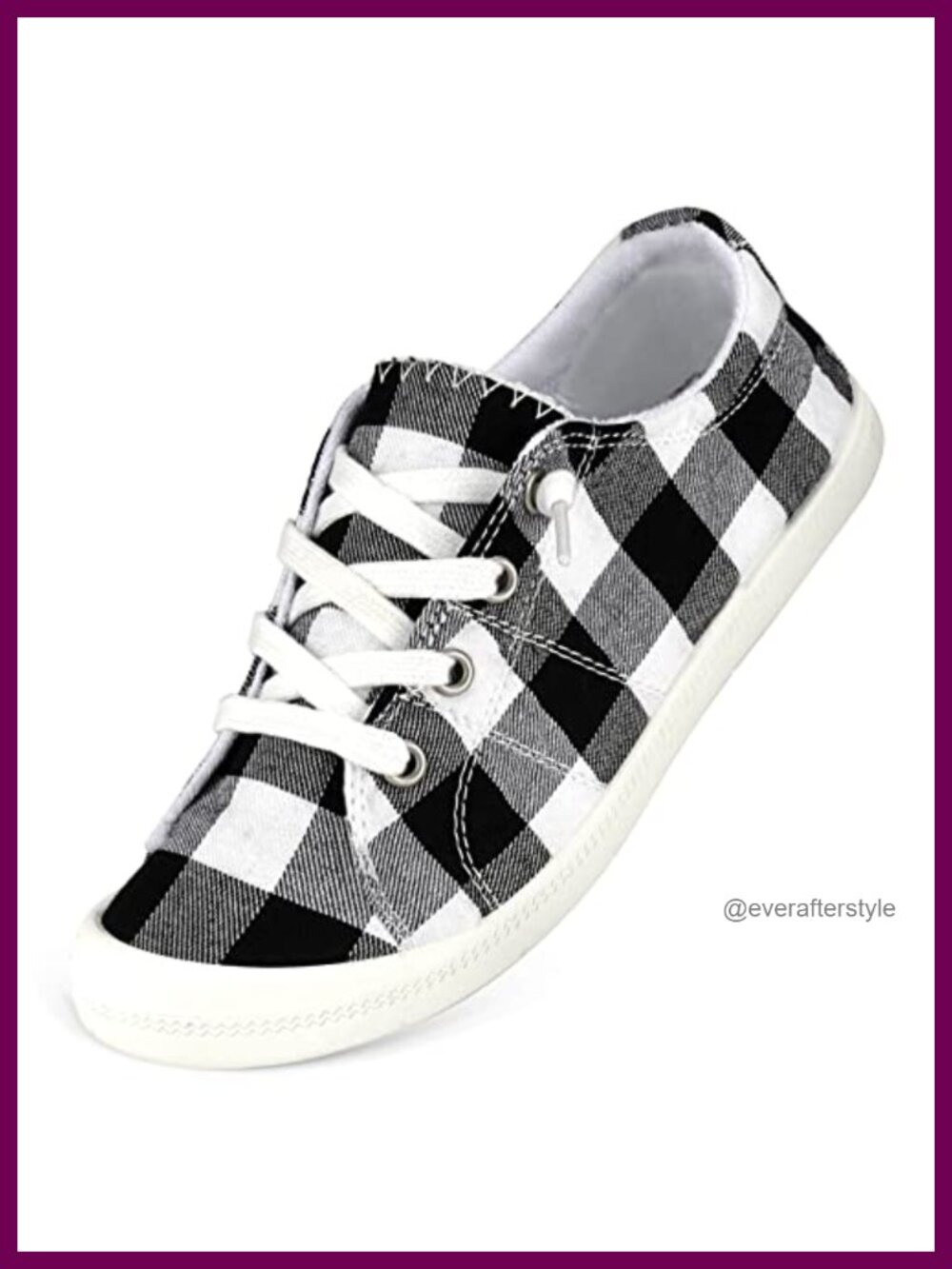 Women's Canvas Sneakers Low Top Round Toe Memory Foam Casual Walking Shoes